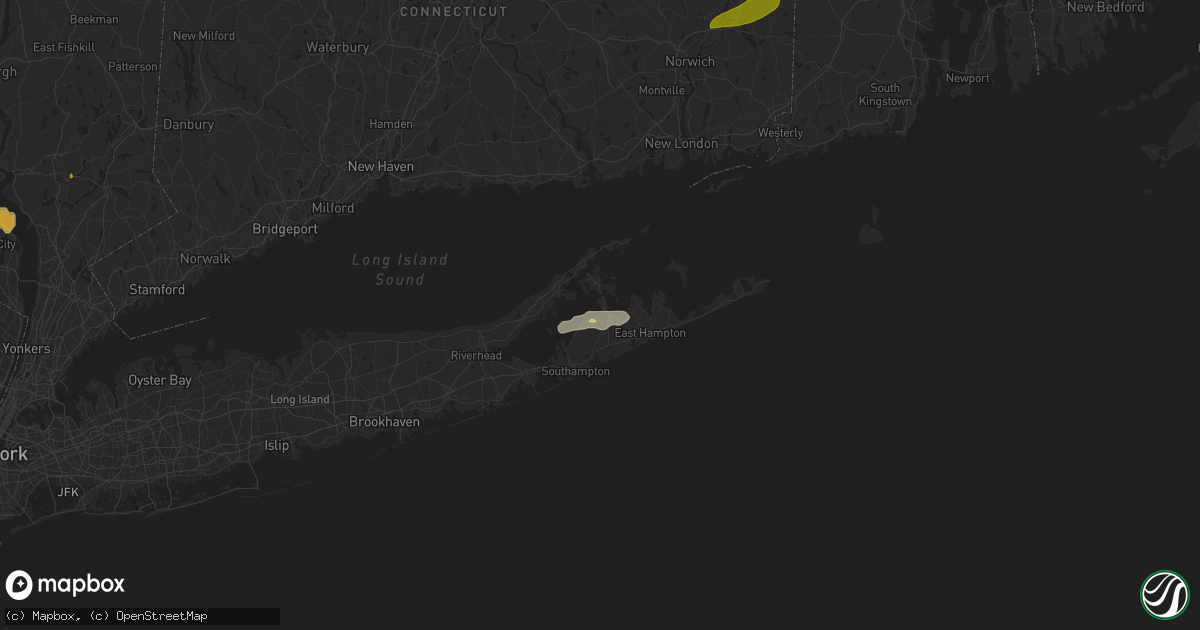 Hail map in Sag Harbor, NY on May 23, 2024