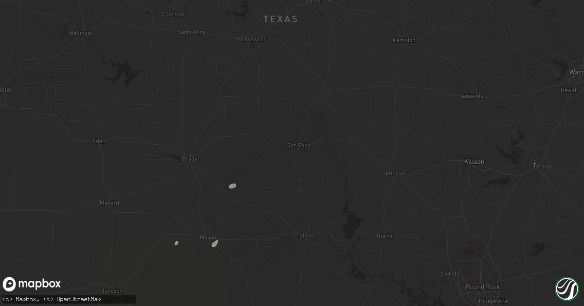 Hail map in San Saba, TX on May 23, 2024
