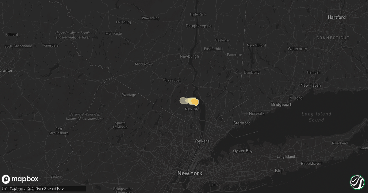 Hail map in Stony Point, NY on May 23, 2024