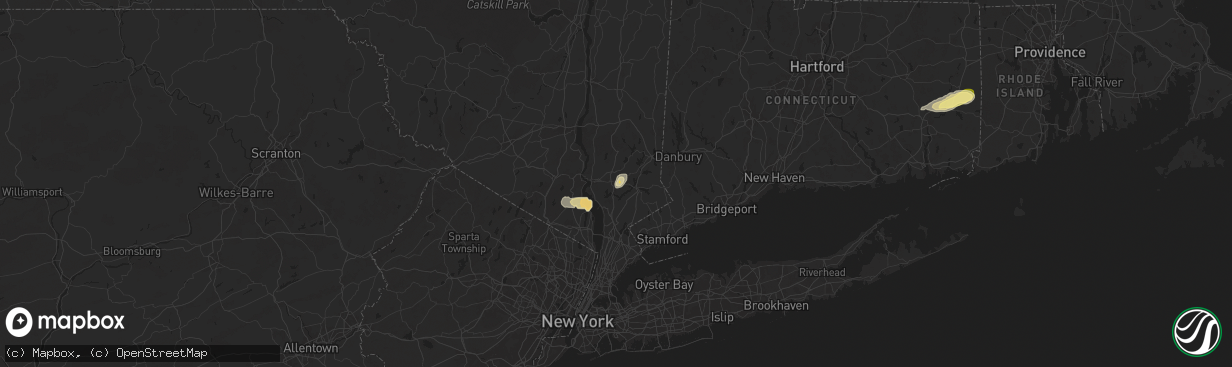 Hail map in Yorktown Heights, NY on May 23, 2024