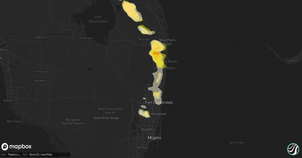 Hail map in Boca Raton, FL on May 23, 2025