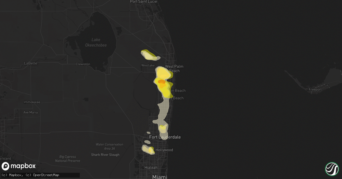 Hail map in Boynton Beach, FL on May 23, 2025