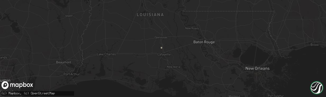 Hail map in Carencro, LA on May 23, 2025