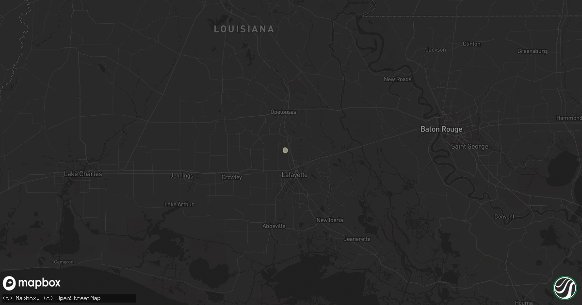 Hail map in Carencro, LA on May 23, 2025