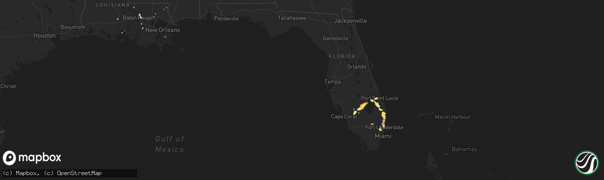 Hail map in Florida on May 23, 2025