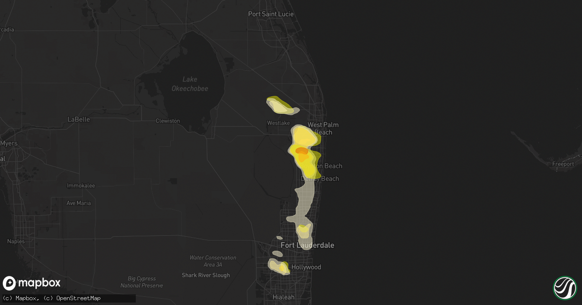 Hail map in Lake Worth, FL on May 23, 2025