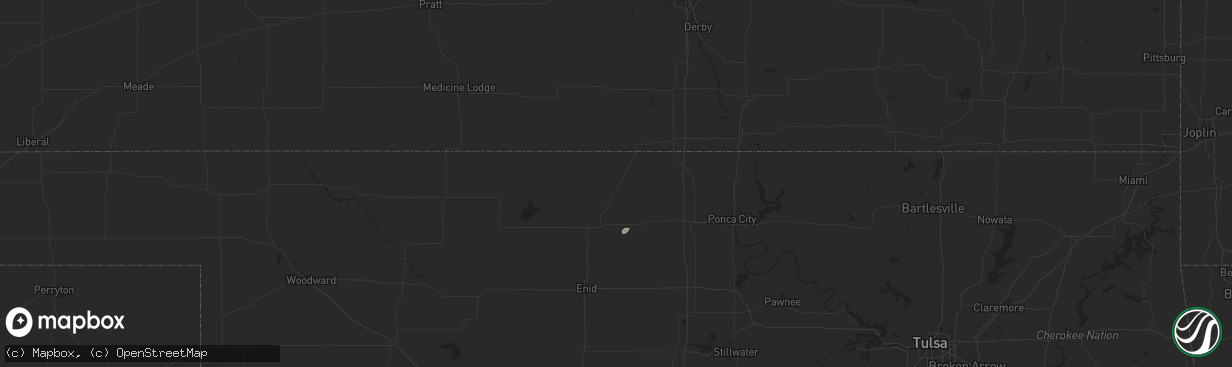 Hail map in Medford, OK on May 23, 2025