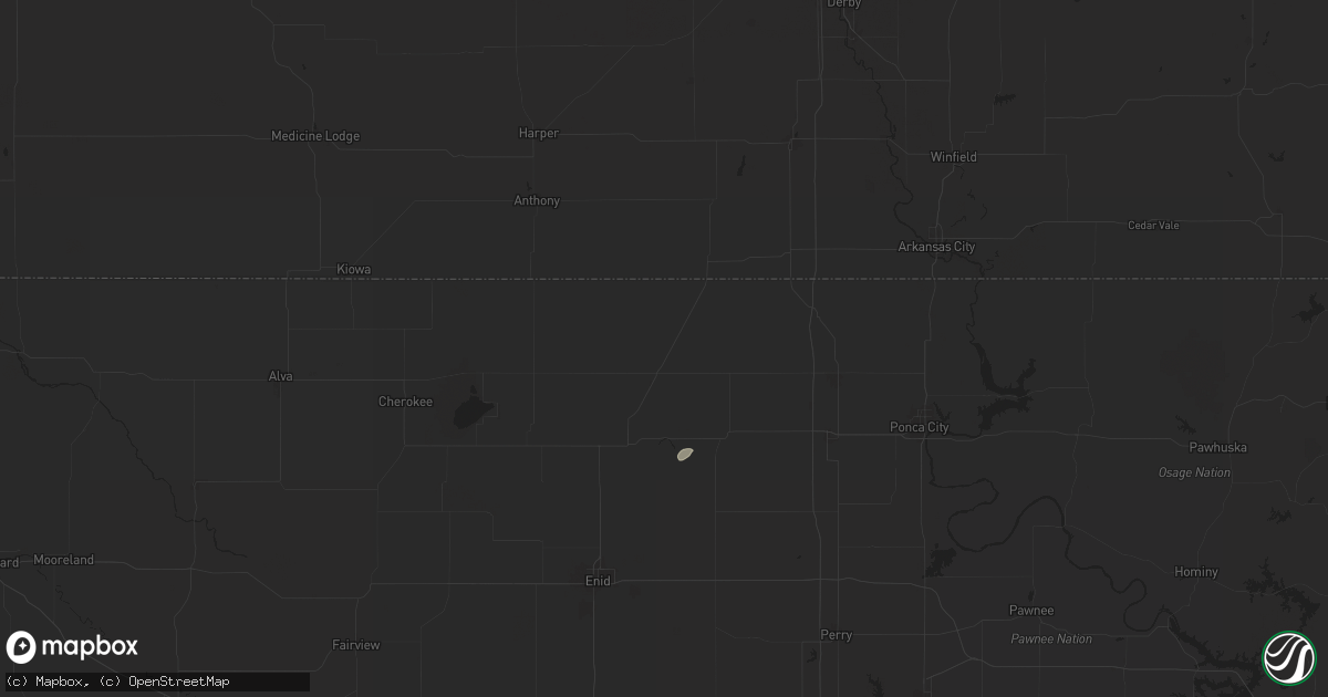 Hail map in Medford, OK on May 23, 2025