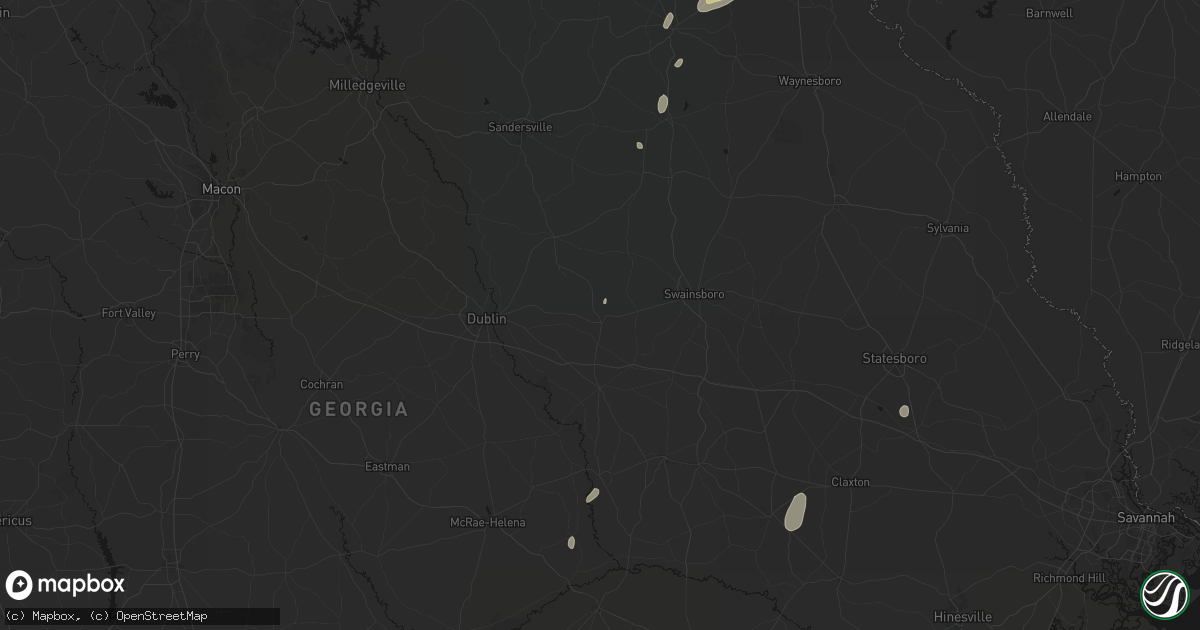 Hail map in Adrian, GA on May 23, 2026