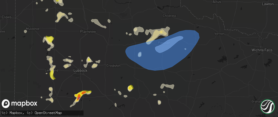 Hail map in Afton, TX on May 23, 2026