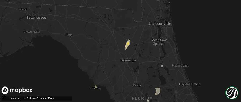 Hail map in Alachua, FL on May 23, 2026