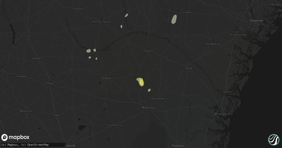 Hail map in Alma, GA on May 23, 2026