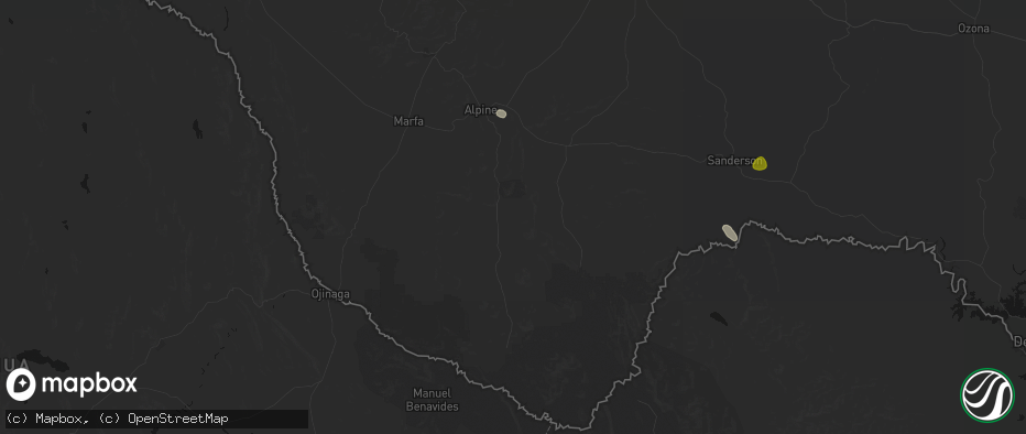 Hail map in Alpine, TX on May 23, 2026