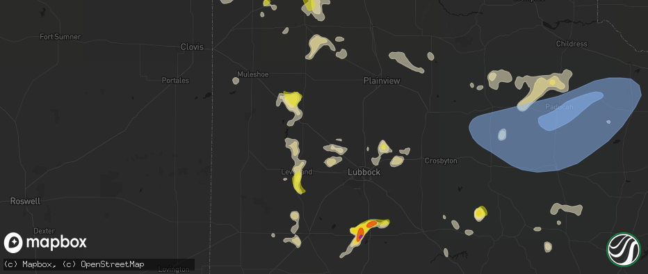 Hail map in Anton, TX on May 23, 2026