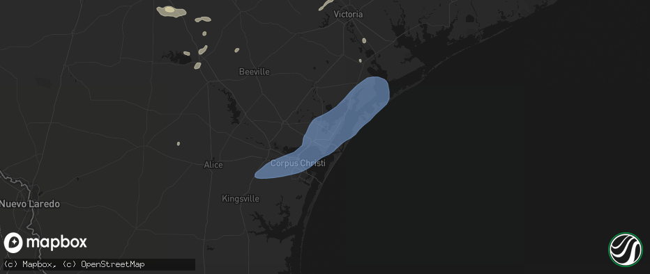 Hail map in Aransas Pass, TX on May 23, 2026
