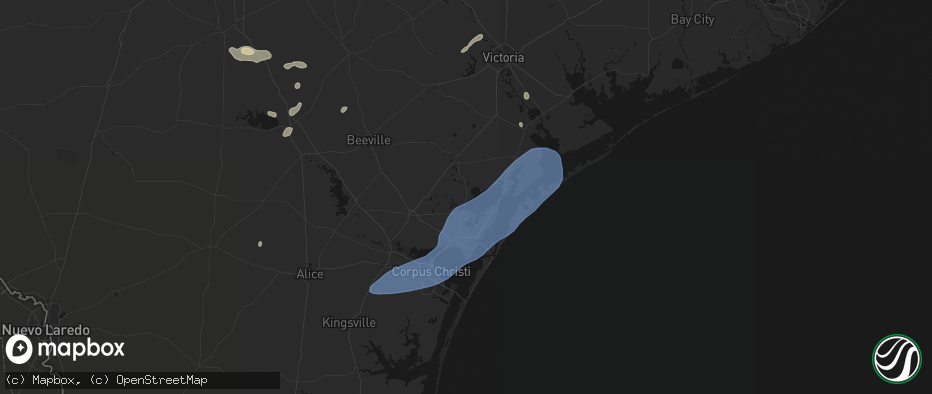 Hail map in Bayside, TX on May 23, 2026