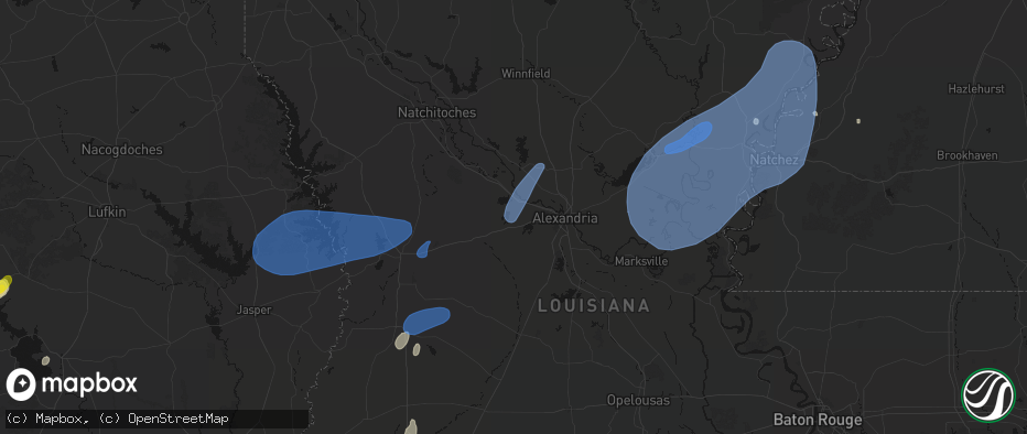 Hail map in Boyce, LA on May 23, 2026