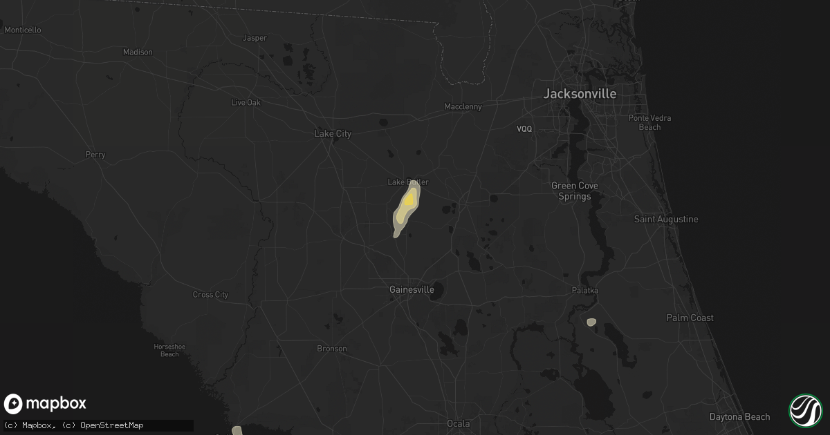Hail map in Brooker, FL on May 23, 2026