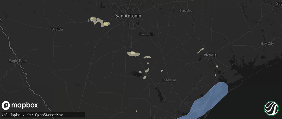 Hail map in Campbellton, TX on May 23, 2026
