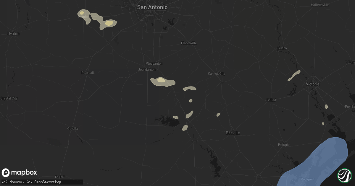 Hail map in Campbellton, TX on May 23, 2026