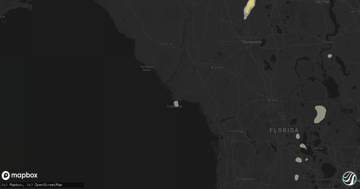 Hail map in Cedar Key, FL on May 23, 2026