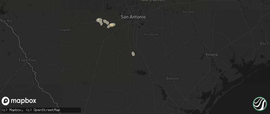 Hail map in Christine, TX on May 23, 2026