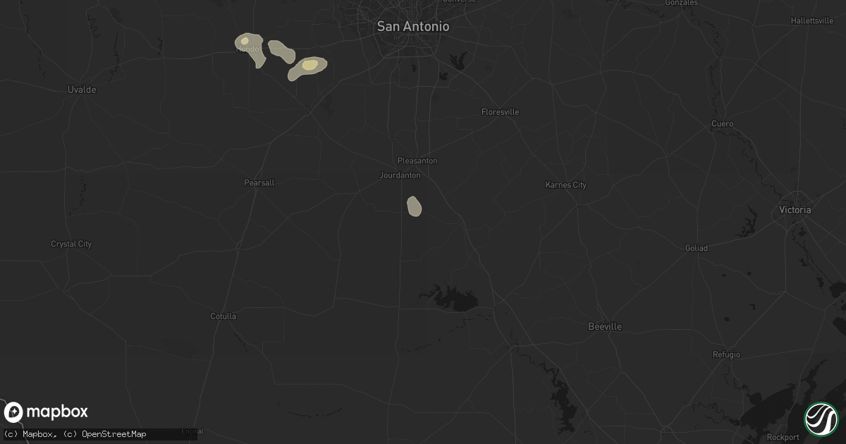 Hail map in Christine, TX on May 23, 2026