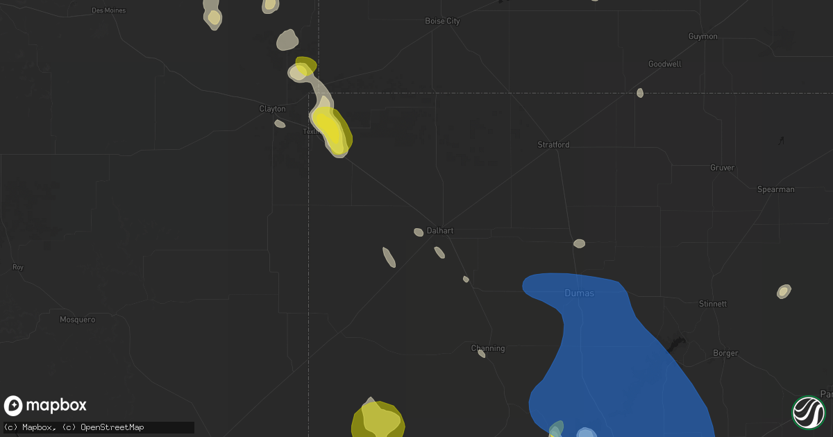 Hail map in Dalhart, TX on May 23, 2026