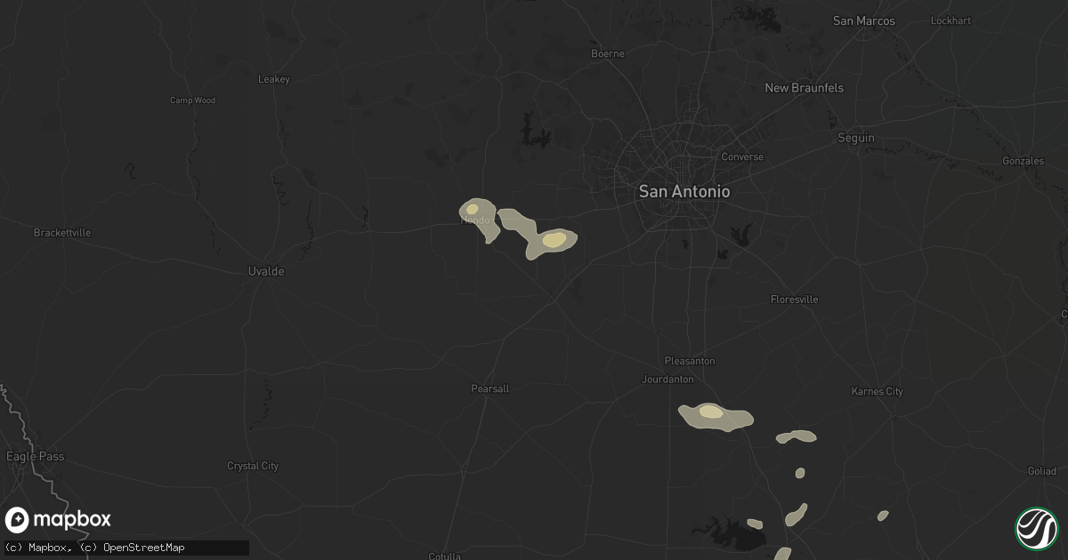Hail map in Devine, TX on May 23, 2026