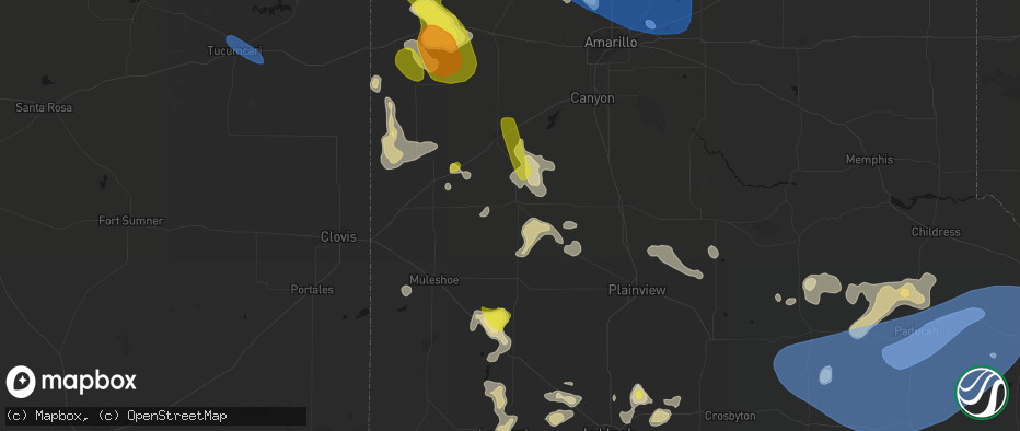 Hail map in Dimmitt, TX on May 23, 2026
