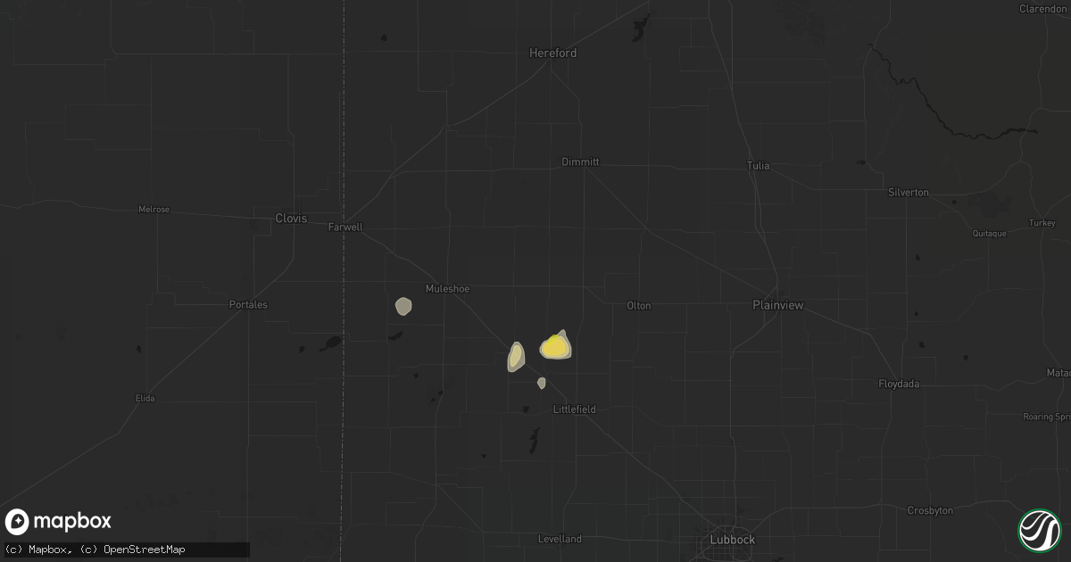 Hail map in Earth, TX on May 23, 2026