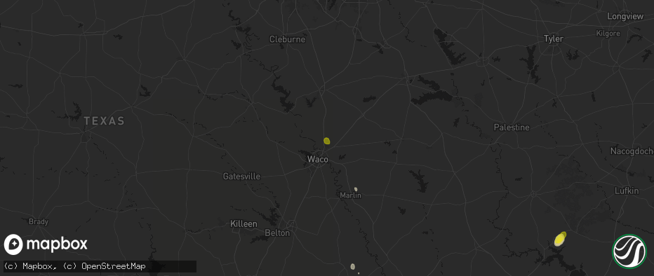 Hail map in Elm Mott, TX on May 23, 2026