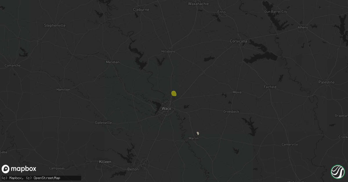 Hail map in Elm Mott, TX on May 23, 2026