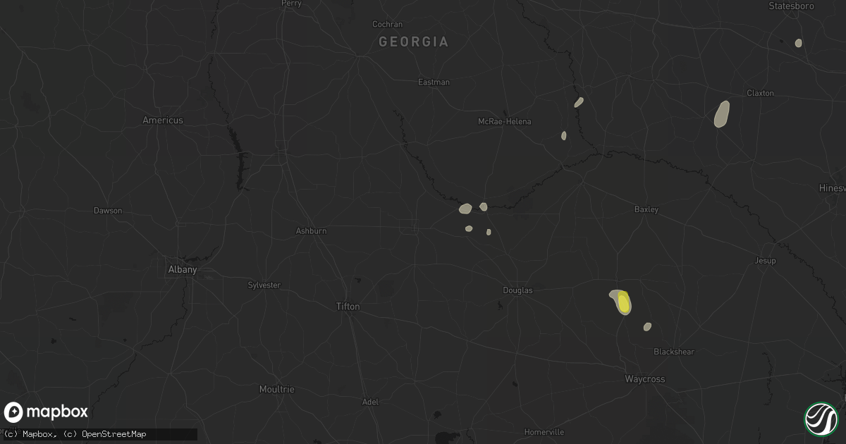 Hail map in Fitzgerald, GA on May 23, 2026