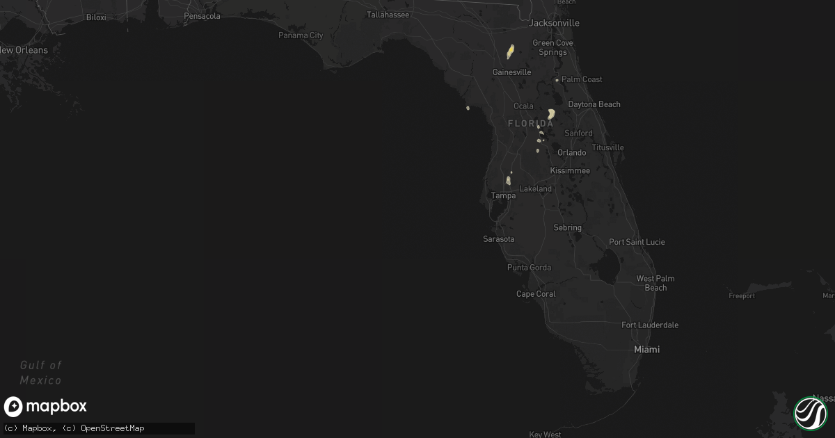 Hail map in Florida on May 23, 2026
