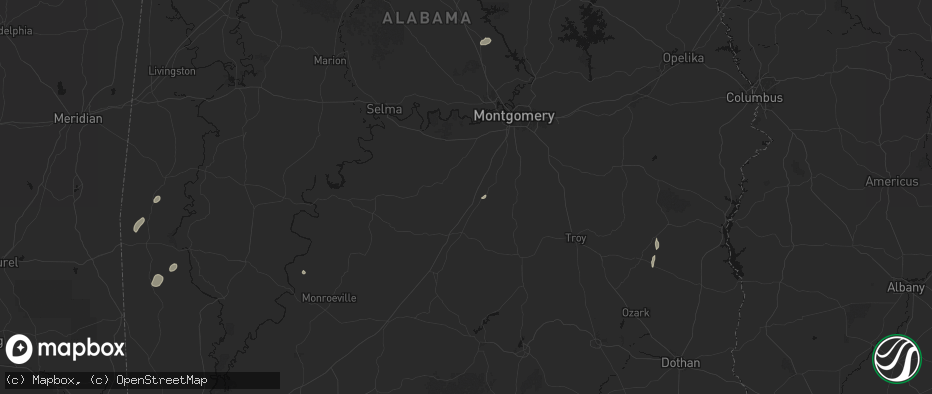 Hail map in Fort Deposit, AL on May 23, 2026