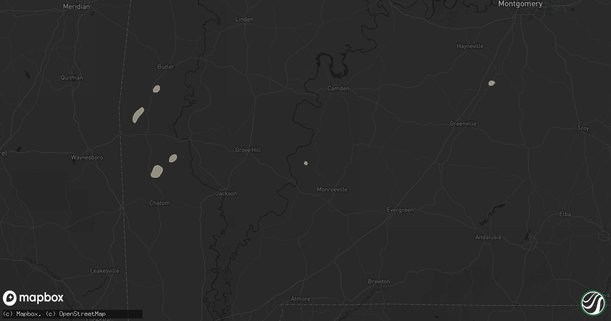 Hail map in Franklin, AL on May 23, 2026