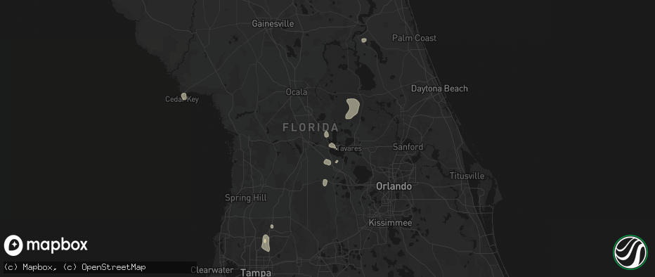Hail map in Fruitland Park, FL on May 23, 2026