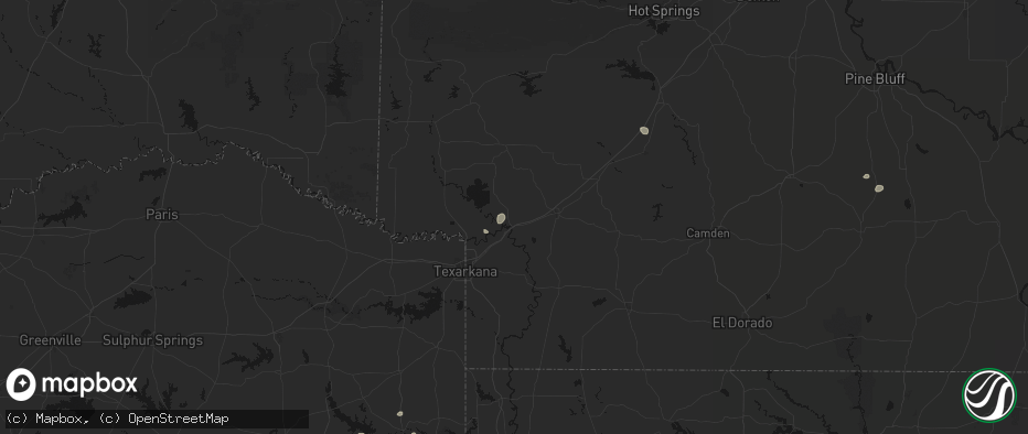 Hail map in Fulton, AR on May 23, 2026