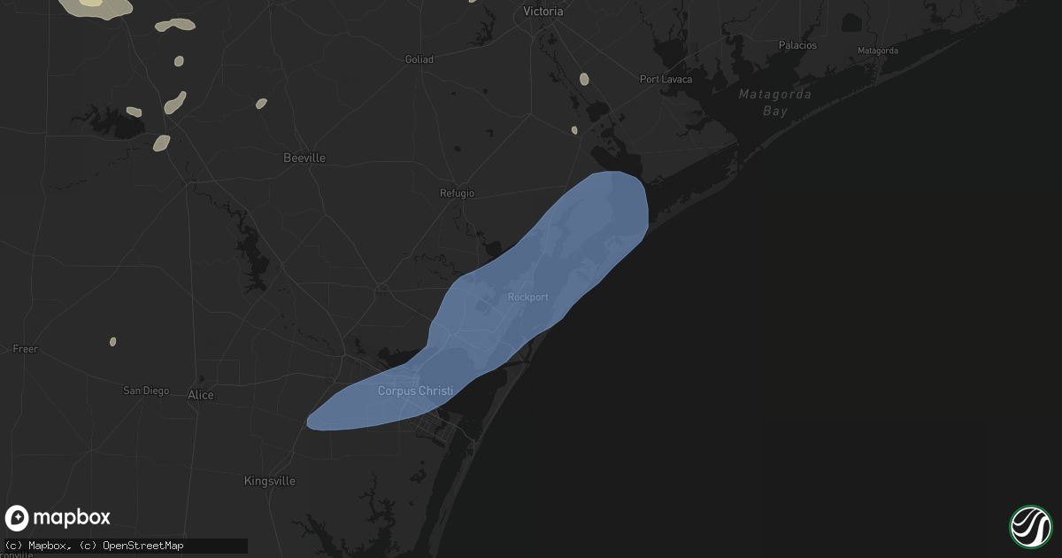 Hail map in Fulton, TX on May 23, 2026