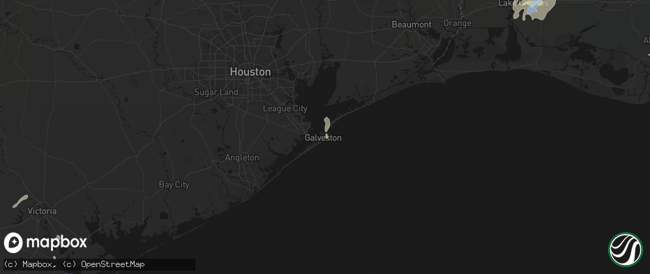 Hail map in Galveston, TX on May 23, 2026