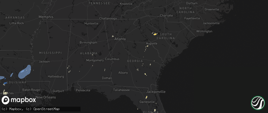 Hail map in Georgia on May 23, 2026