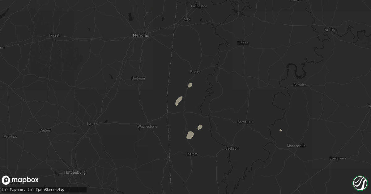 Hail map in Gilbertown, AL on May 23, 2026
