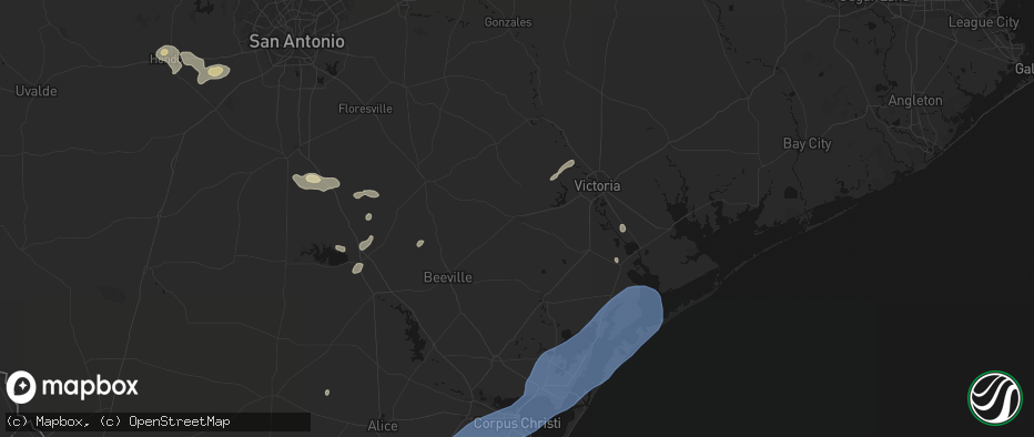Hail map in Goliad, TX on May 23, 2026
