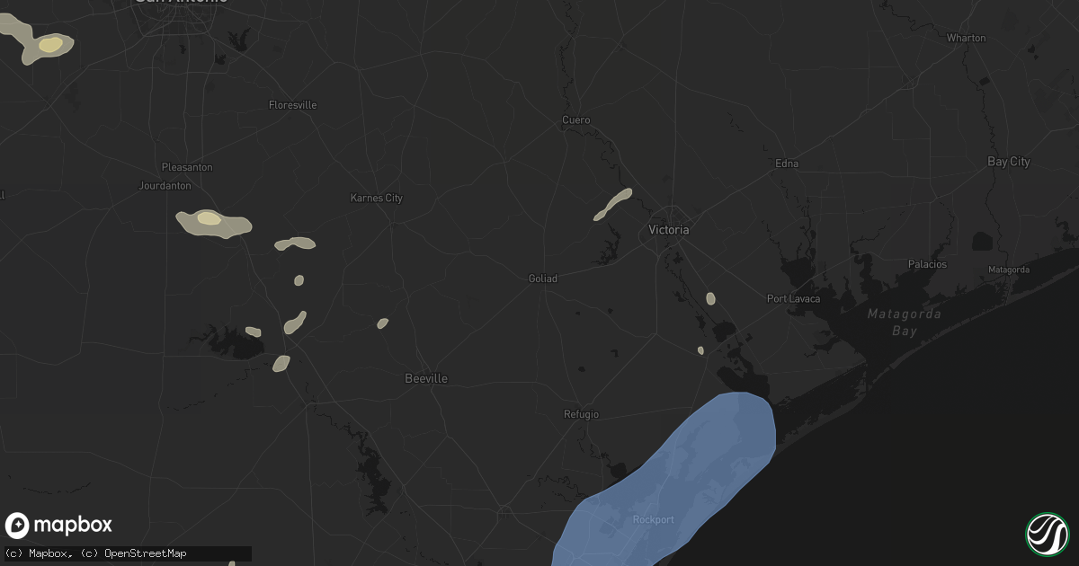Hail map in Goliad, TX on May 23, 2026
