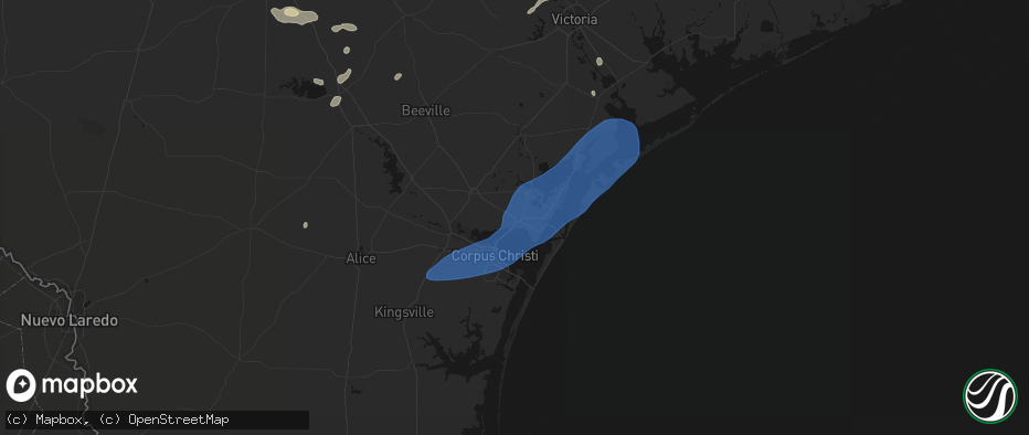 Hail map in Gregory, TX on May 23, 2026