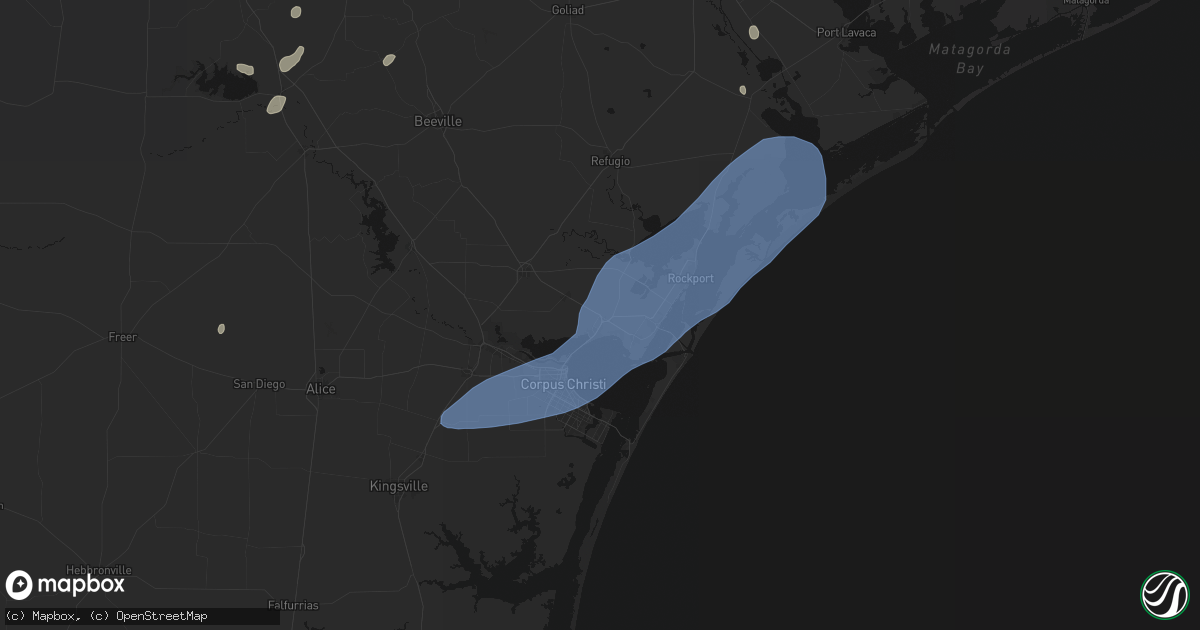 Hail map in Gregory, TX on May 23, 2026