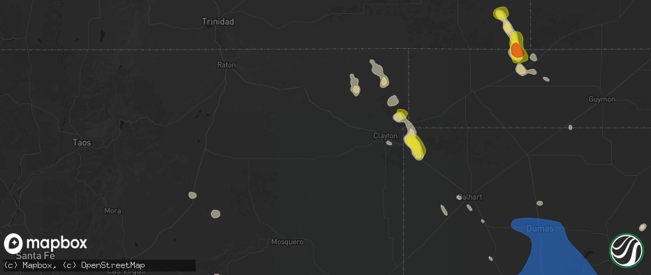 Hail map in Grenville, NM on May 23, 2026
