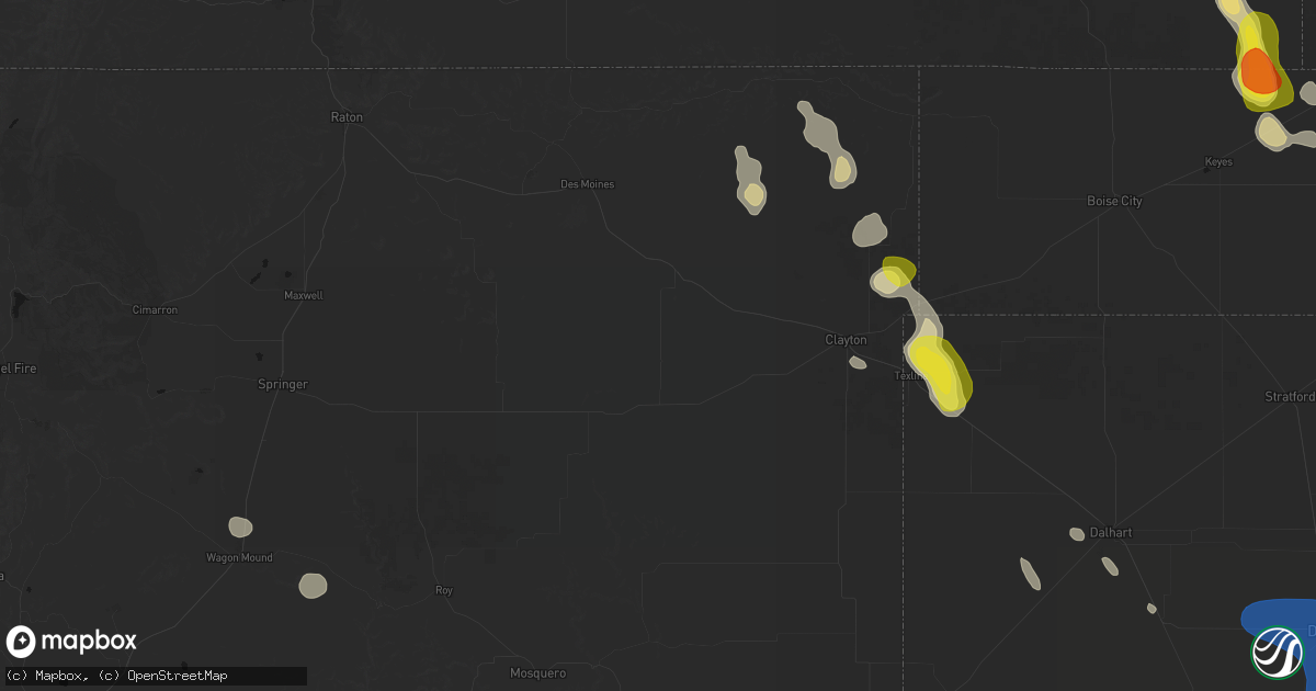 Hail map in Grenville, NM on May 23, 2026