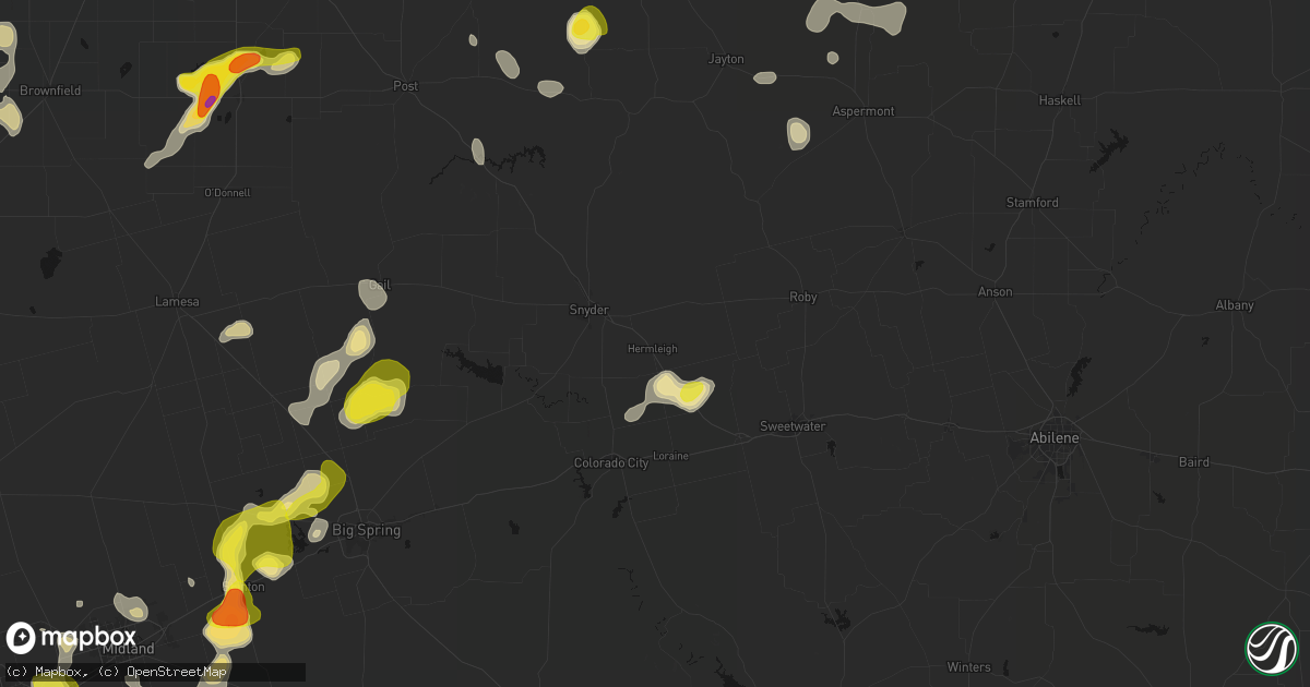 Hail map in Hermleigh, TX on May 23, 2026